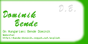 dominik bende business card